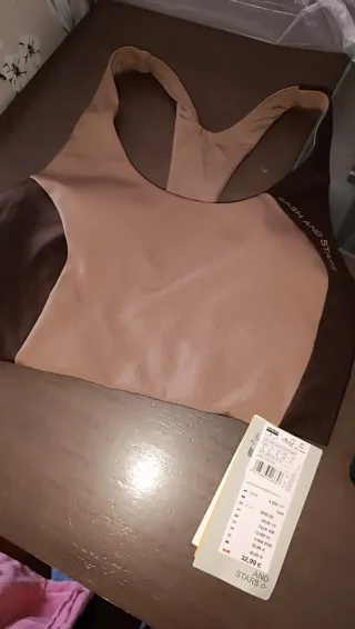 Top deportivo BASH AND STARS beige/marrón Talla S