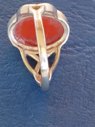 Anillo Plata 925 con Piedra Roja