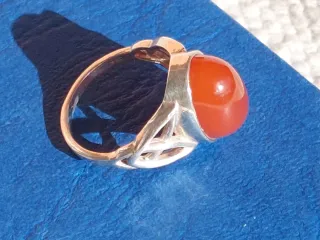 Anillo Plata 925 con Piedra Roja