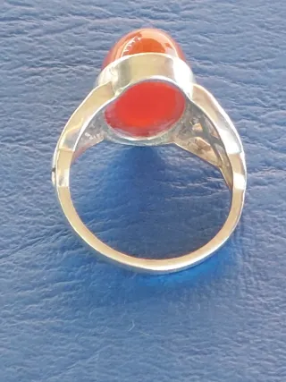 Anillo Plata 925 con Piedra Roja