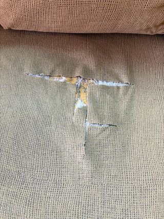 Sofá de 3 plazas en tela beige