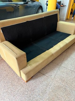 Sofá de 3 plazas en tela beige