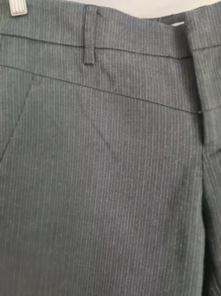 Pantalón de vestir Stefanel gris con raya