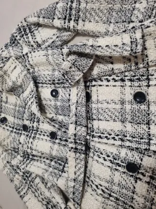 Chaquetón Zara Tweed Estampado