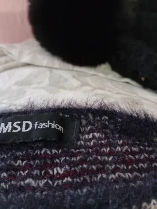 Poncho Jersey Azul Multicolor tacto suave