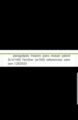 PARAGOLPE TRASERO  NISSAN PATROL  ORIGINAL