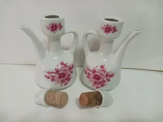 VINAGRERA Y ACEITERA PORCELANA