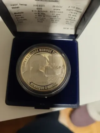 Moneda de Plata Portugal 200 ECU 1991