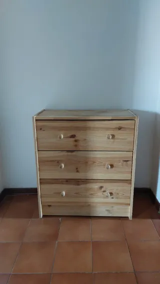 Cassettiera in legno 3 cassetti