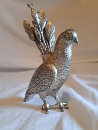 Faisán/Perdiz Soporte Palillos Metal vintage