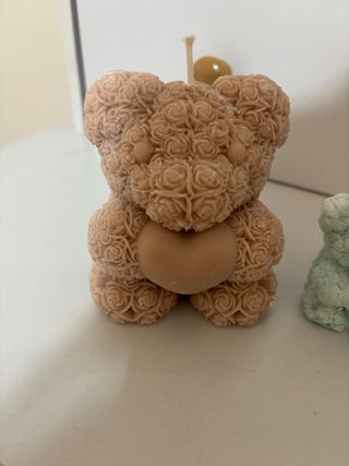 Set 2 Candele Orsetto Rosa e Azzurro