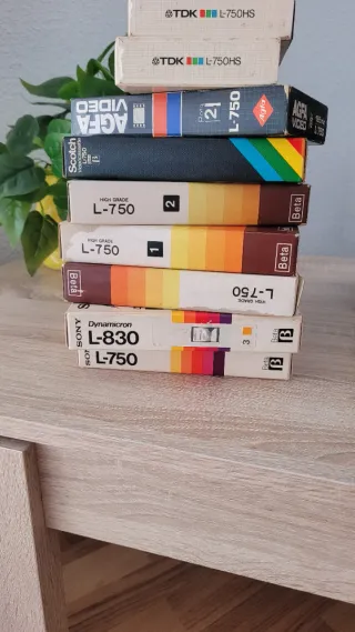 Lote 9 cintas Betamax retro (AGFA, SONY, Scotch, T