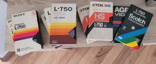 Lote 9 cintas Betamax retro (AGFA, SONY, Scotch, T