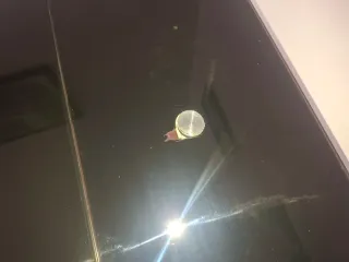 Mesa de salón cristal negro y metal