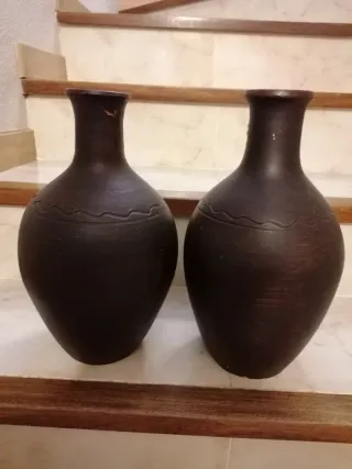 Juego de 2 Cántaras Decorativas Marrones