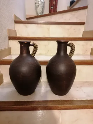 Juego de 2 Cántaras Decorativas Marrones