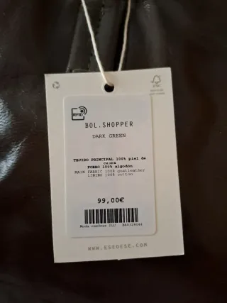 Bolso de piel EseoEse marrón