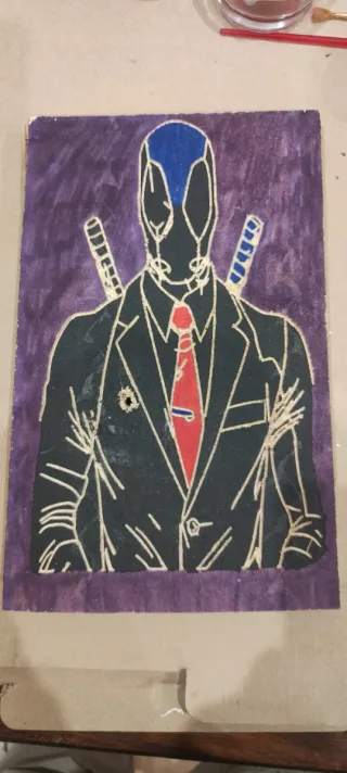 Cuadro Deadpool Traje Morado