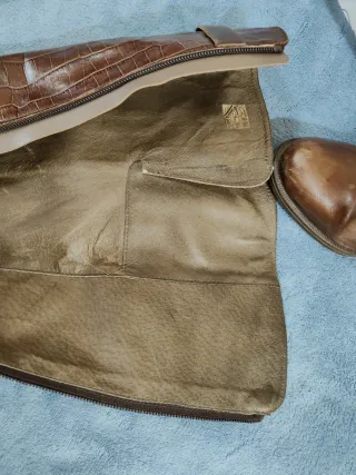 Botas altas de piel marrones