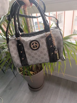 Bolso Mosquitos Negro/Gris