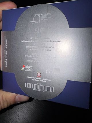 5 Euro Argento Guglielmo Marconi 1924-2024