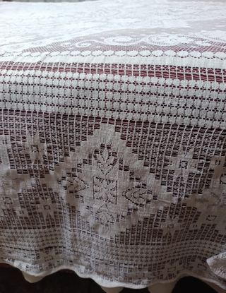 Colcha antigua calada blanca Francesa