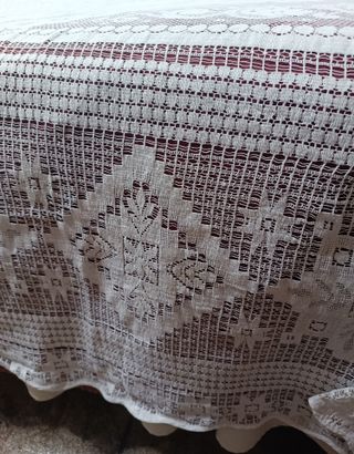 Colcha antigua calada blanca Francesa