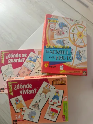 3 Puzzles Madera Kinder 4-7 años