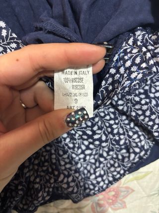 Falda larga floral con botones