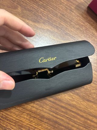 Occhiali Cartier Montatura Oro e Legno.