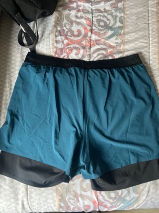 Drop Shot Calzonas Deportivas Teal y Negro.