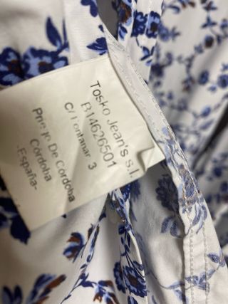 Camisa hombre talla L floreada azul