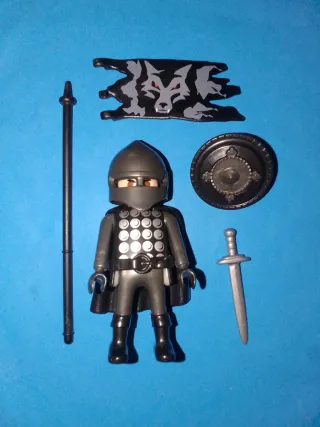 Playmobil figura caballero negro medieval Lobo