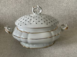 Caja porcelana grande dorada