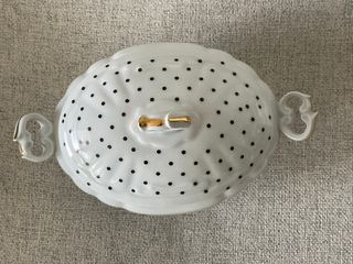 Caja porcelana grande dorada