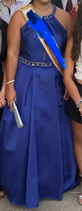 Vestido de fiesta azul oscuro