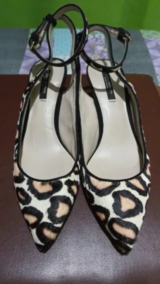 Zapatos Zara Leopardo Pelo Nuevos