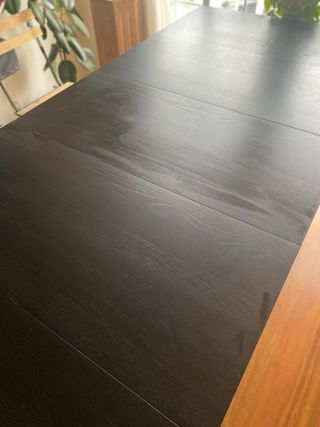 Mesa extensible de madera negra