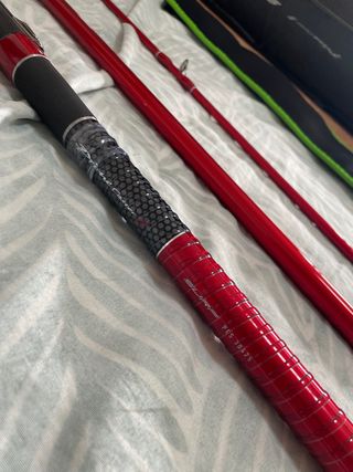 Pareja cañas surfcasting