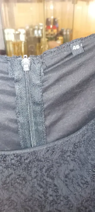 Vestido Desigual Negro Talla 46