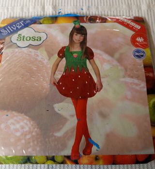 Disfraz de Fresa Infantil 5-6 años Nuevo
