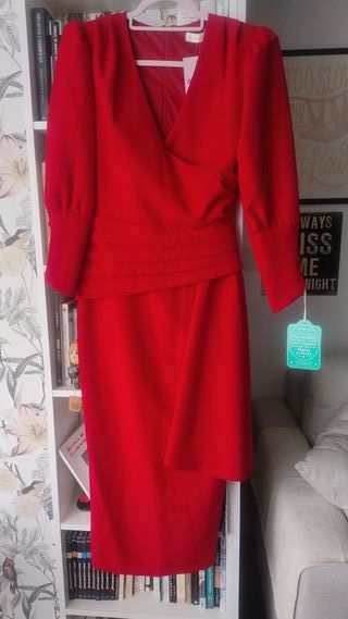 Vestido invitada Marta Brazil rojo nuevo