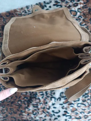 Bolso bandolera piel Zara marrón
