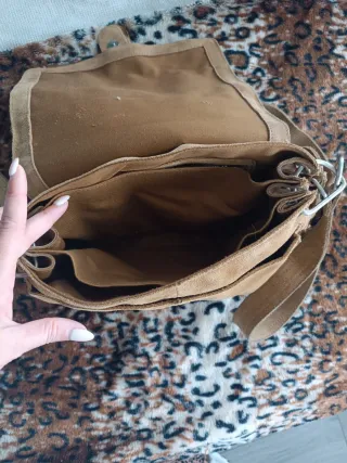 Bolso bandolera piel Zara marrón