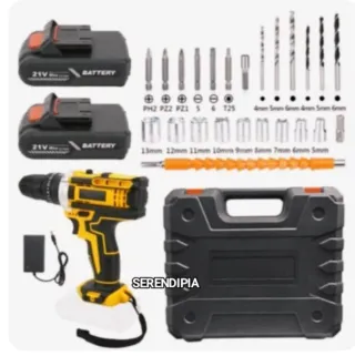 TALADRO ATORNILLADOR MULTIFUNCIONAL 2 BATERÍAS.