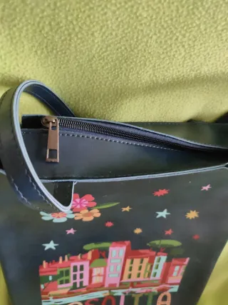 Bolso Rosalita Azul con Dibujo.