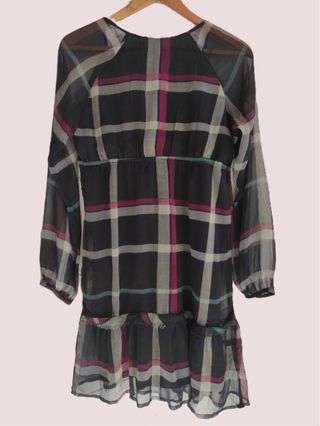 Vestido estampado cuadros talla XL