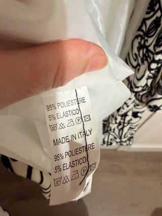 Abrigo paño estampado talla M