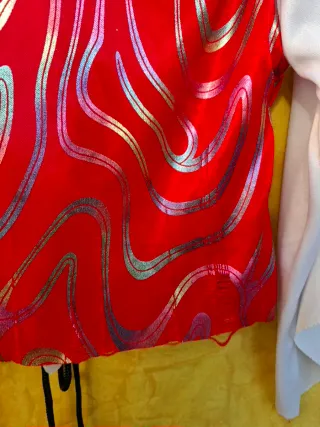 Disfraz Pirata Niña Rojo y Azul Talla 4