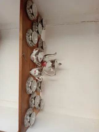 Set Caffè Porcellana e Oro Bavaria.